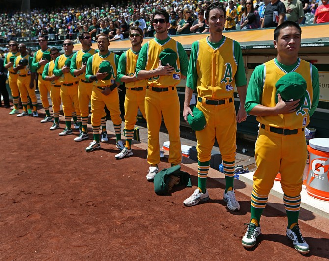 oakland athletics throwback jersey