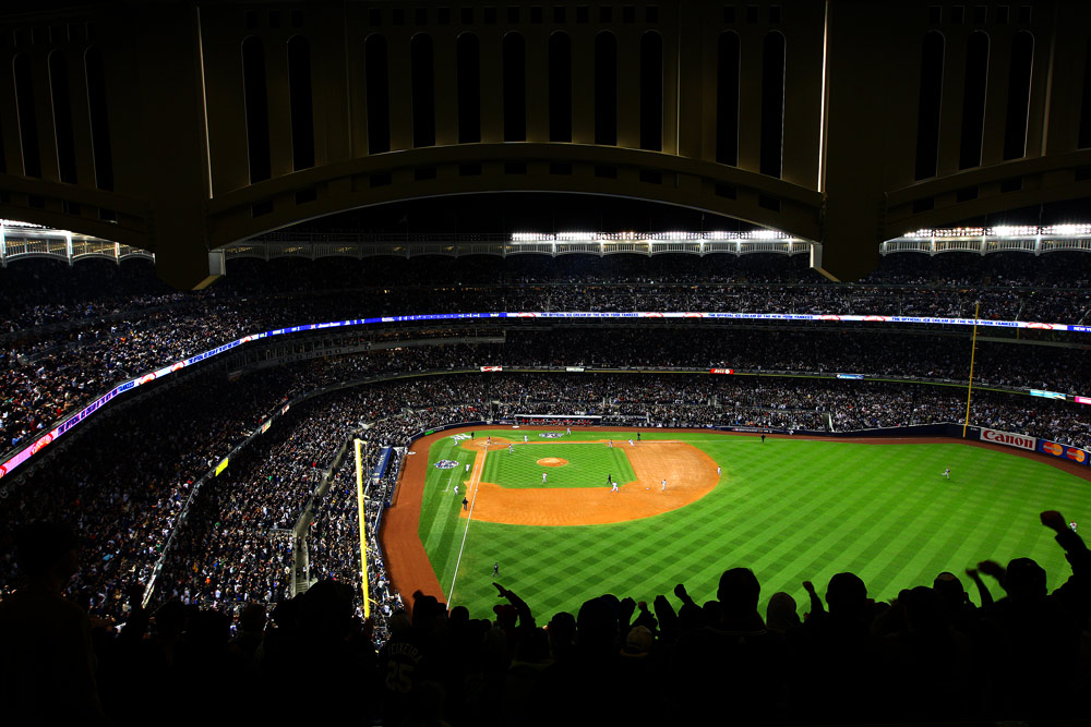 Yankee Stadium basks in the glow of a Yankee pennant - Mangin ...