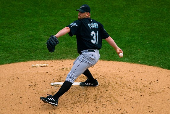 Florida Marlins pitcher Brad Pennypitches against the San Francisco Giants in Game 2 of the NLDS at SBC Park in San Francisco, CA on October 1, 2003. (Photo by Brad Mangin)